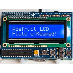 画像1: Adafruit Blue&White 16x2 LCD+Keypad Kit for Raspberry Pi