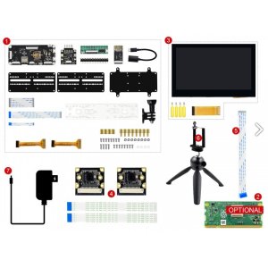 画像1: Raspberry Pi Compute Module 3+ Development Kit Type C, CM3+ Binocular Vision Kit (CM3+なし)