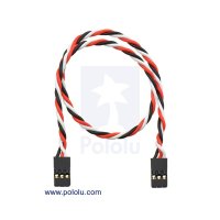 Twisted Servo Extension Cable 12" Female - Female