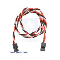 Twisted Servo Y Splitter Cable 24" Female - Female