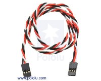 Twisted Servo Y Splitter Cable 24" Female - Female