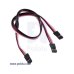 画像1: Servo Y Splitter Cable 12" Female - 2x Female (1)