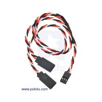 Twisted Servo Y Splitter Cable 12" Female - 2x Male