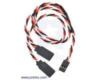 Twisted Servo Y Splitter Cable 12" Female - 2x Male