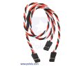 Twisted Servo Y Splitter Cable 12" Female - 2x Female