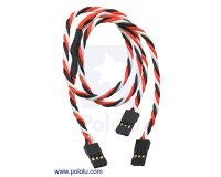 Twisted Servo Y Splitter Cable 12" Female - 2x Female