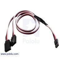 Servo Y Splitter Cable 12" Female - 2x Male