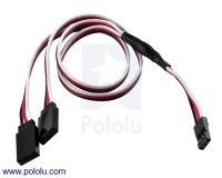 Servo Y Splitter Cable 12" Female - 2x Male