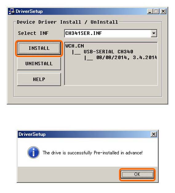 ch341ser usb driver driver pre install falure