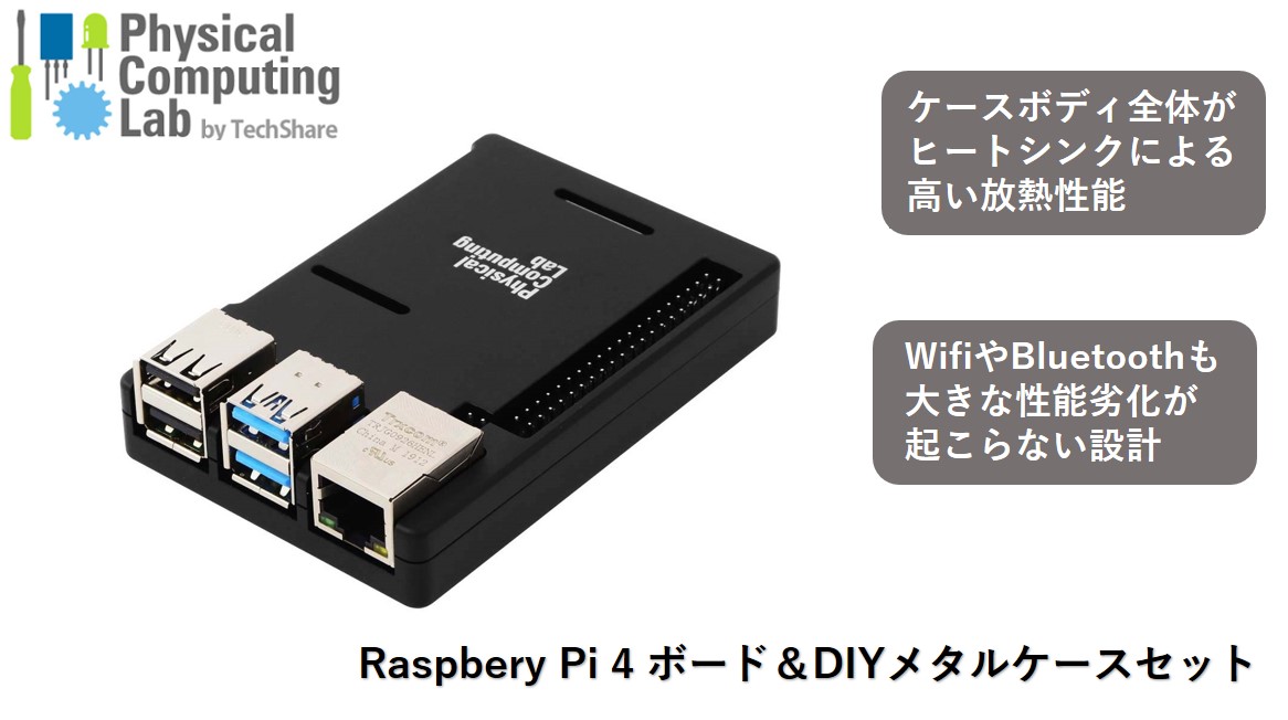 Raspberry Pi 4 8GB RAM＋Piカメラ公式V2＋メタルケース付