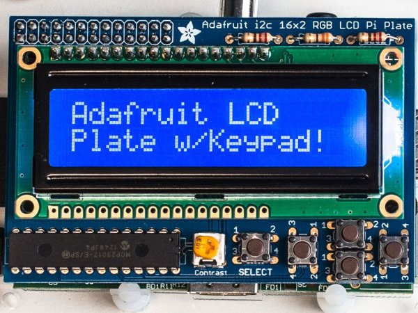 画像1: Adafruit Blue&White 16x2 LCD+Keypad Kit for Raspberry Pi (1)