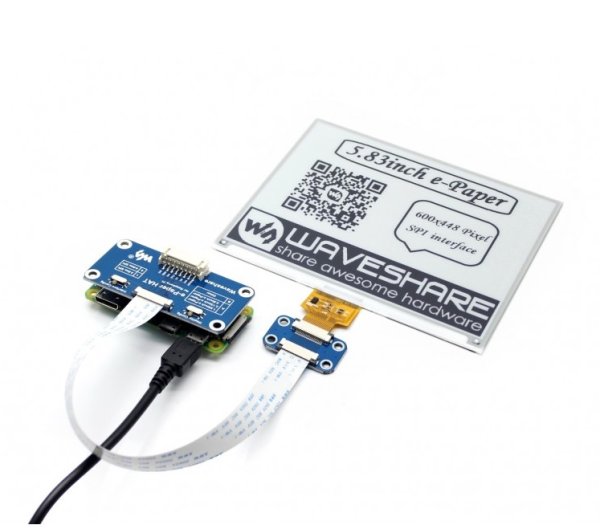 画像4: 5.83inch E-Ink display HAT for Raspberry Pi　(600x448) (4)