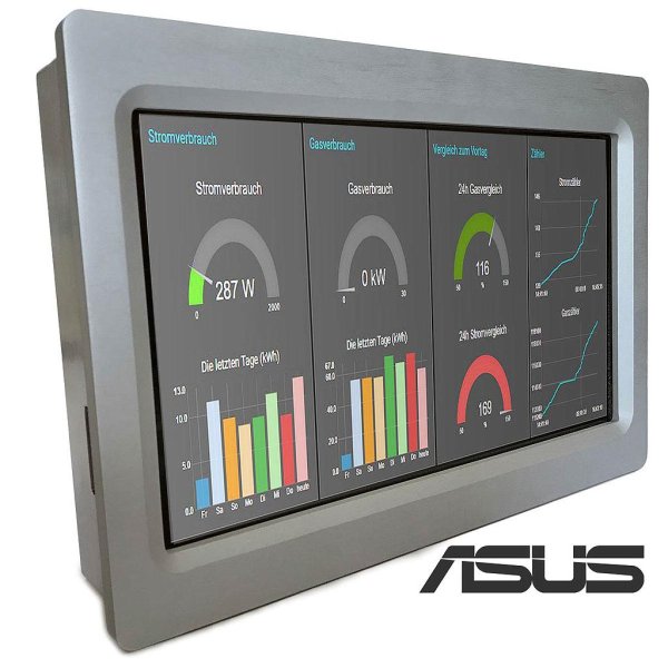 画像1: Panel PC Industrial, carcasa de Aluminio,Cumplimiento EMC (ASUS Quad-Core, 2GB, 16Gb eMMC+MicroSD socket) (1)