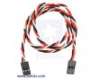 画像1: Twisted Servo Y Splitter Cable 24" Female - Female (1)