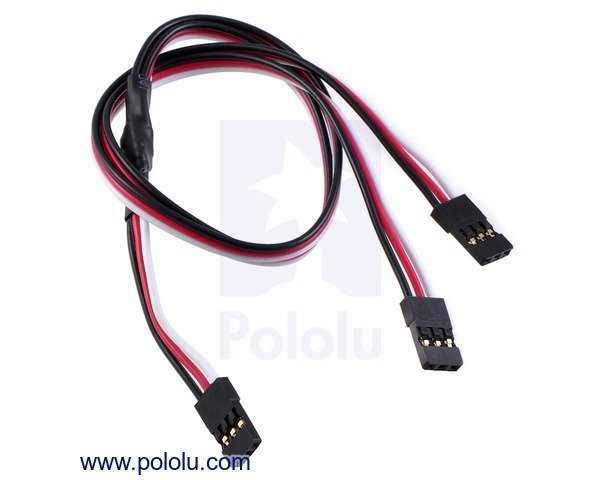 画像1: Servo Y Splitter Cable 12" Female - 2x Female (1)