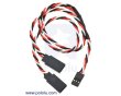 画像1: Twisted Servo Y Splitter Cable 12" Female - 2x Male (1)