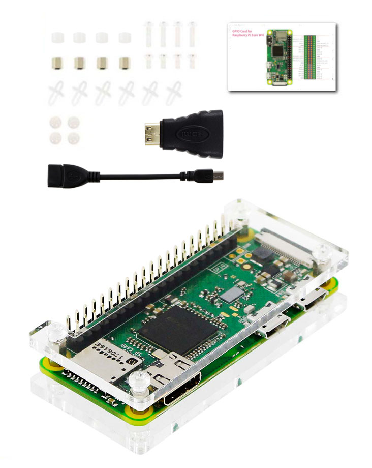 Raspberry PiZero WH ボード＆ケースセット-Physical Computing Lab